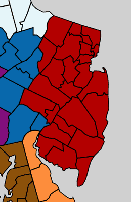 Philadelphia, Bucks County, New Jersey map