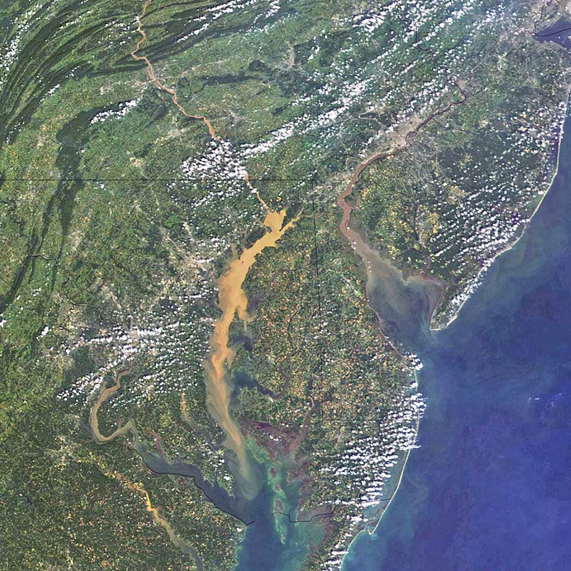 Chesapeake Bay sediment plume 