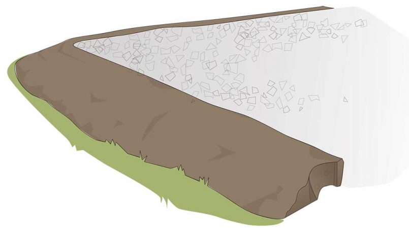 Basic stone base foundation drawing