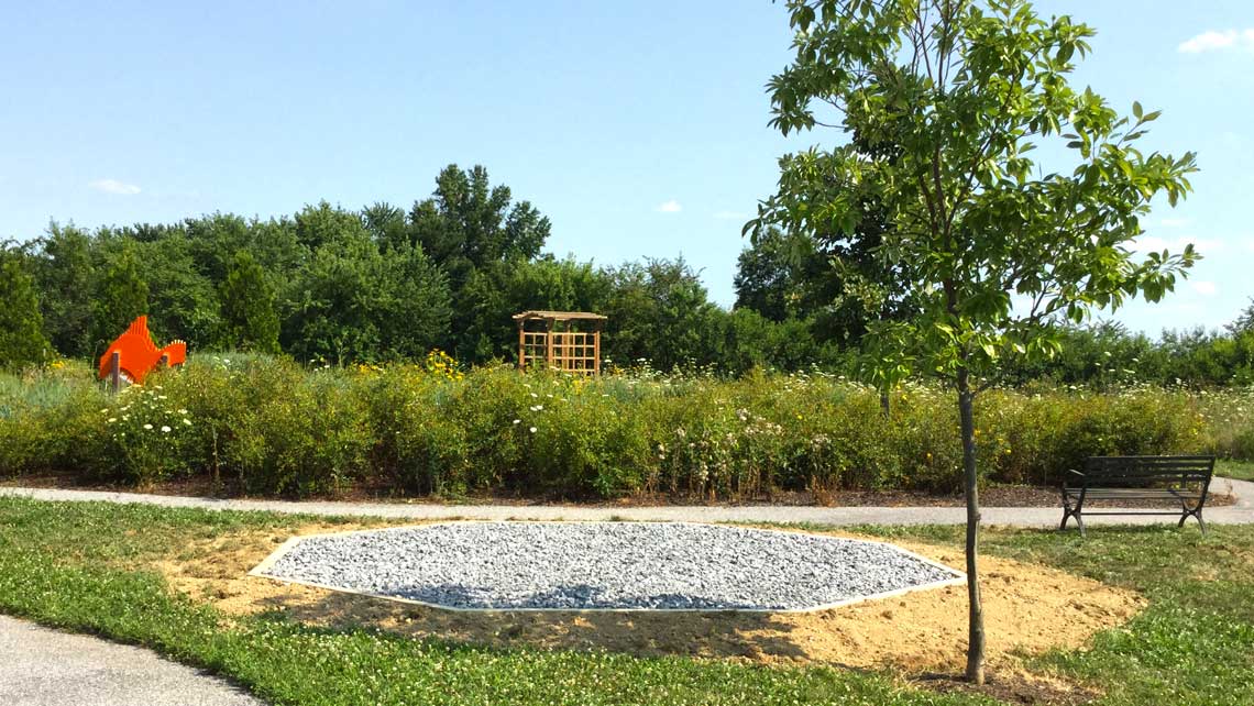 Delaware natural area gazebo stone base foundation