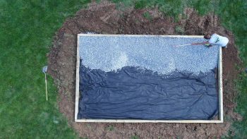 Stone and concrete base foundations