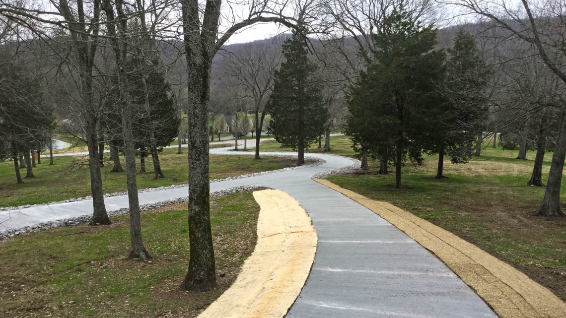 Concrete Driveway Loop Nashville TN BedRock Siteworks