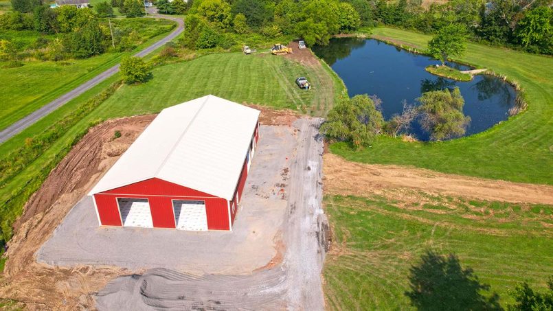 Site excavation and preparation with storm water management