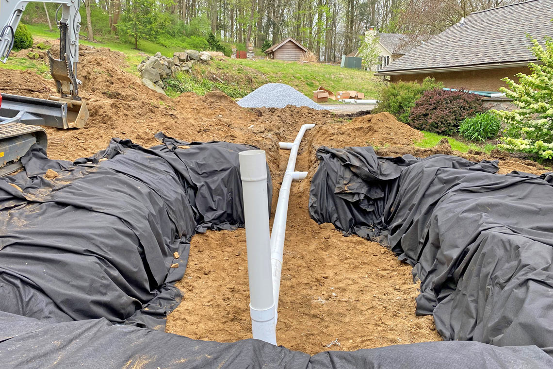 Storm water French drain opening