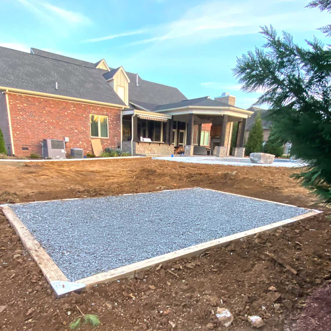 Gravel Foundation for Shed Brentwood TN BedRock Siteworks