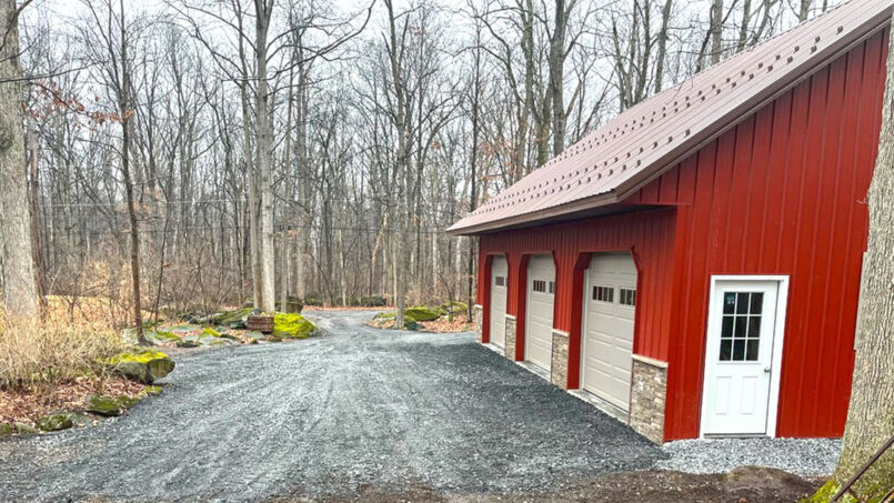 Completed pole barn