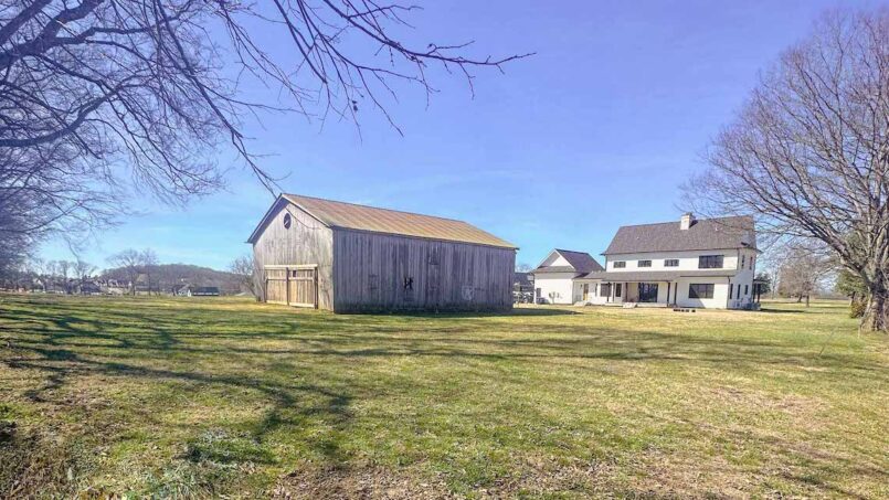 The first step is demolishing the barn