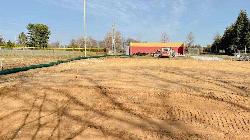 Grading the site