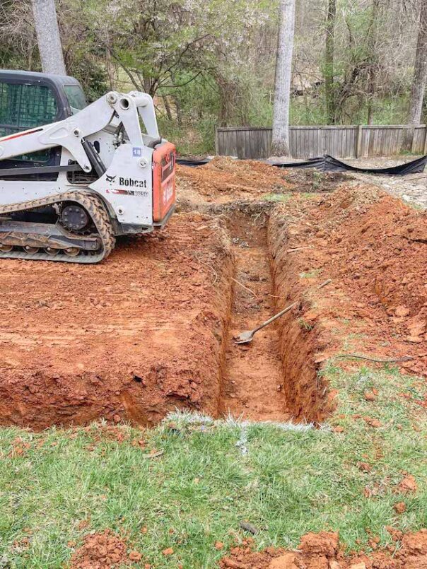 The site is excavated