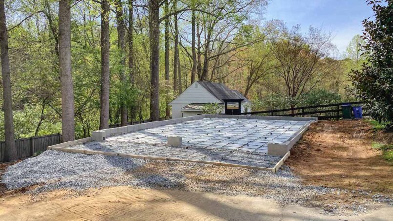Concrete Foundation for Garage Clifton VA