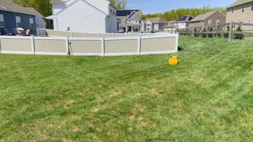 This part of the backyard