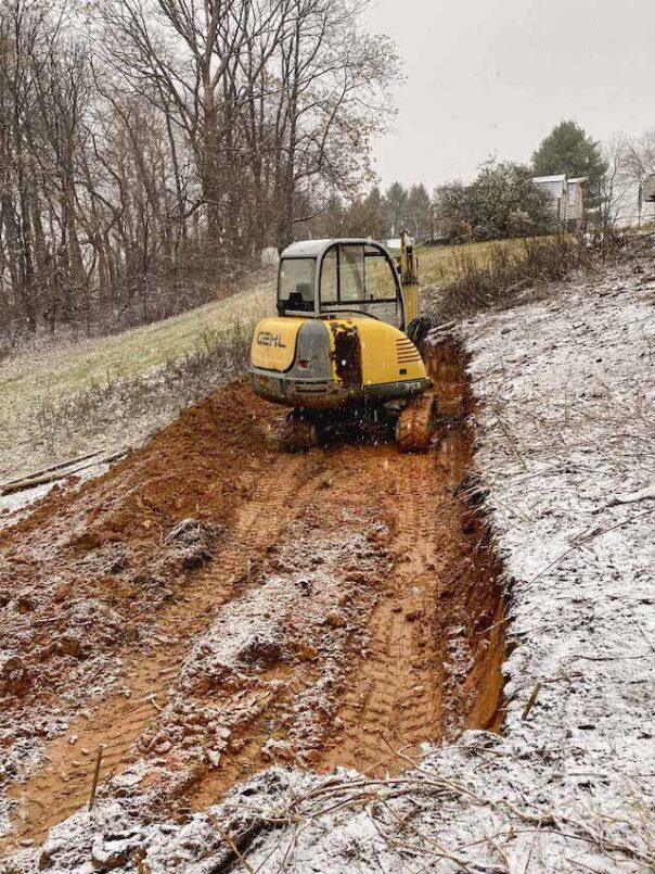 We began excavation